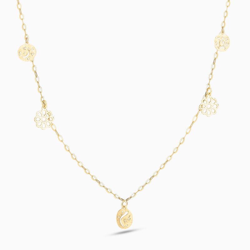 Miss L' by L'azurde Qamar Word Charms with Chain in 18K Gold - Image 2